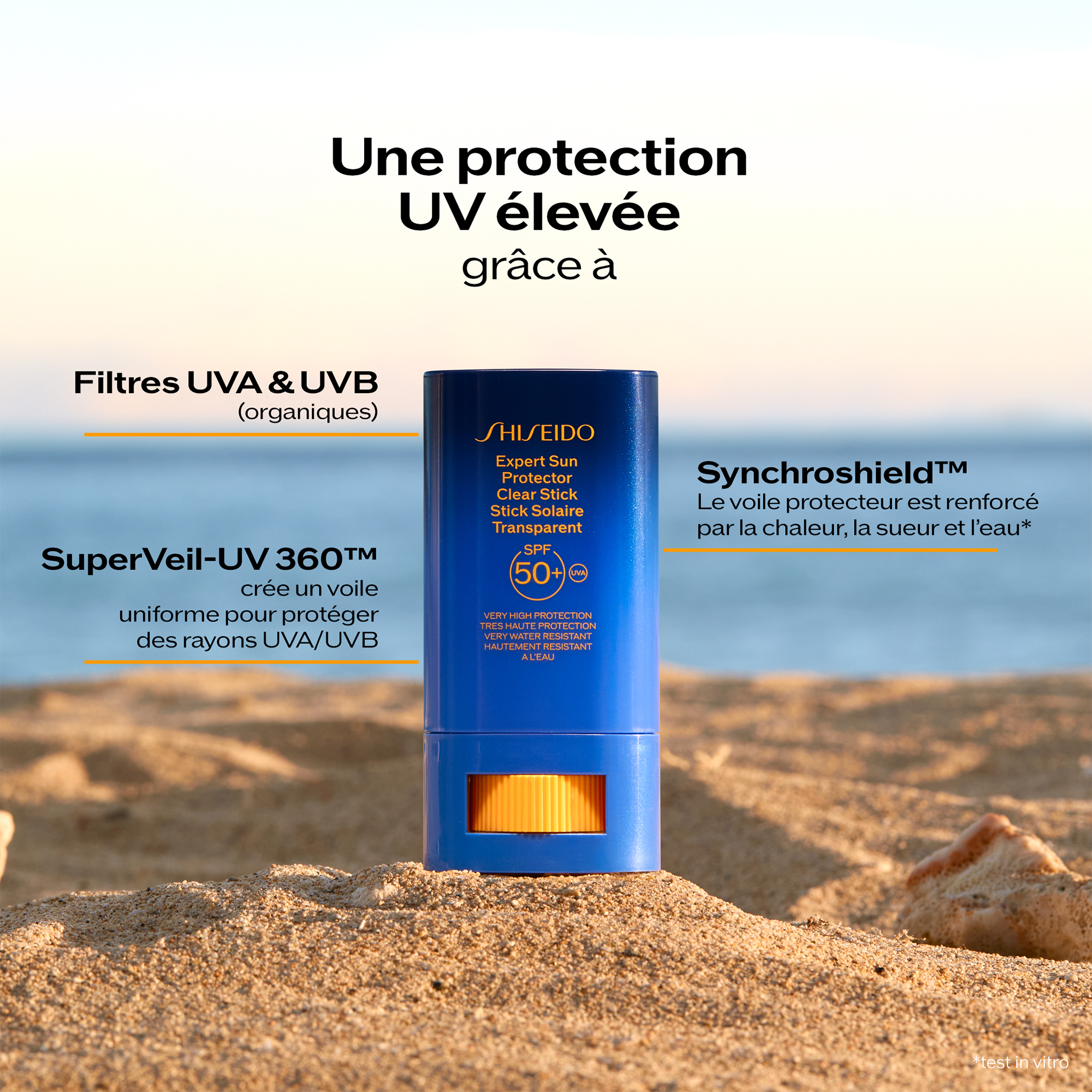 Stick Protecteur UV Transparent SPF50+, 